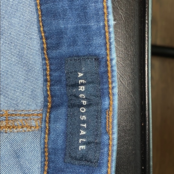 aero pastel distressed blue jean shorts - Picture 2 of 4